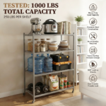 4-TierHeavy Duty Shelf -Instantly Organize, No Assembly Needed! - Image 3
